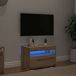 ZNTS TV Cabinet with LED Lights Artisan Oak 60x35x40 cm Engineered Wood 856311