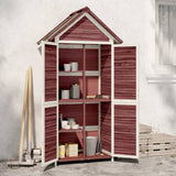 Garden Tool Shed Mocha 89x52,5x175 cm Solid Wood Pine 172245
