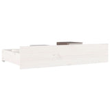 Bed Drawers 4 pcs White Solid Wood Pine 815000