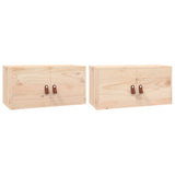 Wall Cabinets 2 pcs 60x30x30 cm Solid Wood Pine 818366
