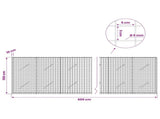Gabion with 5 mm Wire and 5x5 cm Mesh 600x10x100 cm 3463974