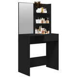 Dressing Table with Mirror Black 74,5x40x141 cm 802805
