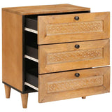 Bedside Cabinet Light Brown 50 x 33 x 62 cm Solid Acacia wood 4018089