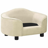 Dog Sofa Cream Plush, Solid Pinewood, Foam 67 x 47 x 36 cm 171090