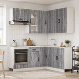 Kitchen Unit LUCCA 8 pcs Grey Sonoma Engineered Wood 3438397