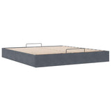 Ottoman Bed Frame No Mattress Dark Grey Super King Velvet 3311004