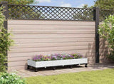 Garden Planter with Wheels White 120 x 40 x 33 cm PP 3423045