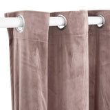 Blackout Curtain with Metal Rings Velvet Antique Pink 290x245 cm 134523