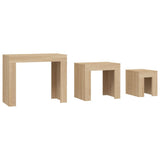 Nesting Coffee Tables 3 pcs Sonoma Oak Engineered Wood 808543