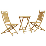 Bistro Set Natural Bamboo Bamboo Medium Foldable Bistro Set 3278534