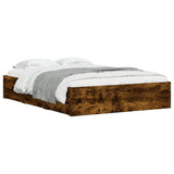Bed Frame with Drawers without Mattress Smoked Oak 135x190 cm Double 3207312