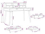 Dressing Table Set FAUSKE 2 pcs White 100 x 50 x 103.5 cm 3438574