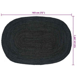 Area Rugs Dark Grey 122 x 183 cm Jute 42010643