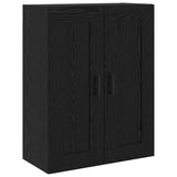 Highboard with Drawer 2 pcs Black Oak Engineered Wood 3416123