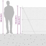 Welded Wire Fence with Concrete Base 10 x 1.4 m 3351231