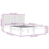 Bed Frame without Mattress 200x200 cm Solid Wood Pine 3104433