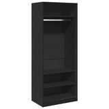Wardrobe Black 80x50x200 cm Engineered Wood 3307694