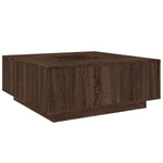 ZNTS Coffee Table Brown Oak 100x100x40 cm Engineered Wood 3284055