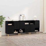 Sideboards 3 pcs Black Oak 60 x 35 x 70 cm Engineered Wood 3415593