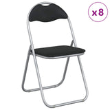 Folding Chair 8 pcs Black and Grey 48 x 43.5 x 81 cm 42029049