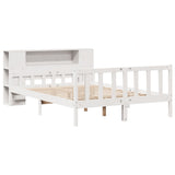 Bookcase Bed without Mattress White 160x200 cm Solid Wood Pine 3322091