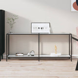 Console Table White 180x35x75.5 cm Tempered Glass 331704