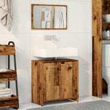 Bathroom Cabinet with Mirror Old Wood Engineered Wood 856042