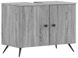 3 Piece Bathroom Cabinet Set BREDA Grey Sonoma Engineered Wood 3417483