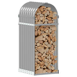 Log Holder Light Grey 40x45x100 cm Galvanised Steel 364547