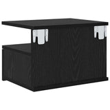 Floating Nightstand with Drawer 2 pcs Black Oak 40 x 31 x 28 cm 871757