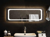LED Bathroom Mirror Transparent 80 x 40 cm Tempered Glass 42045835