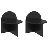 Bedside Table 2 pcs Black Oak 40 x 35.5 x 45.5 cm 8001134