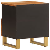 Bedside Cabinets 2 pcs Brown and Black Solid Wood Mango 356790