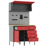 Work Cabinet Set with Drawer with Shelf with Storage 5 pcs Red 3321427