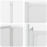Bath Screen Folding Frosted Aluminium 42023507