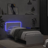 Bed Frame without Mattress with LED Lights White 75x190 cm Small Single 838841