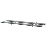 Floating Shelves 2 pcs Glass 100x20 cm 8 mm 3051533
