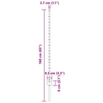 Green Fence Posts 22 pcs Green Metal 3335920