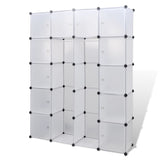 Modular Cabinet 14 Compartments White 37x146x180.5 cm 240500