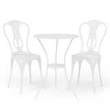 Bistro Set White Cast aluminium Small Durable Bistro Set 317752