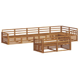 Outdoor Sofa Set 8 pcs Natural Solid Acacia Wood 3373649