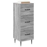 Drawer Cabinet Grey Sonoma 33 x 34.5 x 89.5 cm Engineered Wood 894851