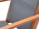Garden Chair Grey Solid eucalyptus wood Medium Garden Chair 48695