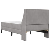 Bed Frame with Mattress Light Grey 90 x 190 cm Velvet 3415238