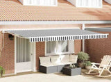 Awning Frame Anthracite and White 400 x 200 cm 3329823