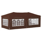 Pop-up Party Tent 575 x 288 x 245 cm Brown Oxford Fabric 42019907