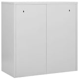 Locker Cabinet Light Grey and Red 90x45x92.5 cm Steel 336438