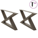 Coffee Table Legs 2 pcs Natural Steel 70x cm Steel 4012695