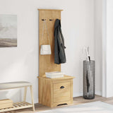 Hallway Cabinet with Drawer BODO Honey Brown 50 x 40 x 156.7 cm 42023476