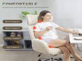 Office Chair with Adjustable Headrest, Spring Pack, Curved Line, Boucle Fabric - Pale Grey T3398P424987